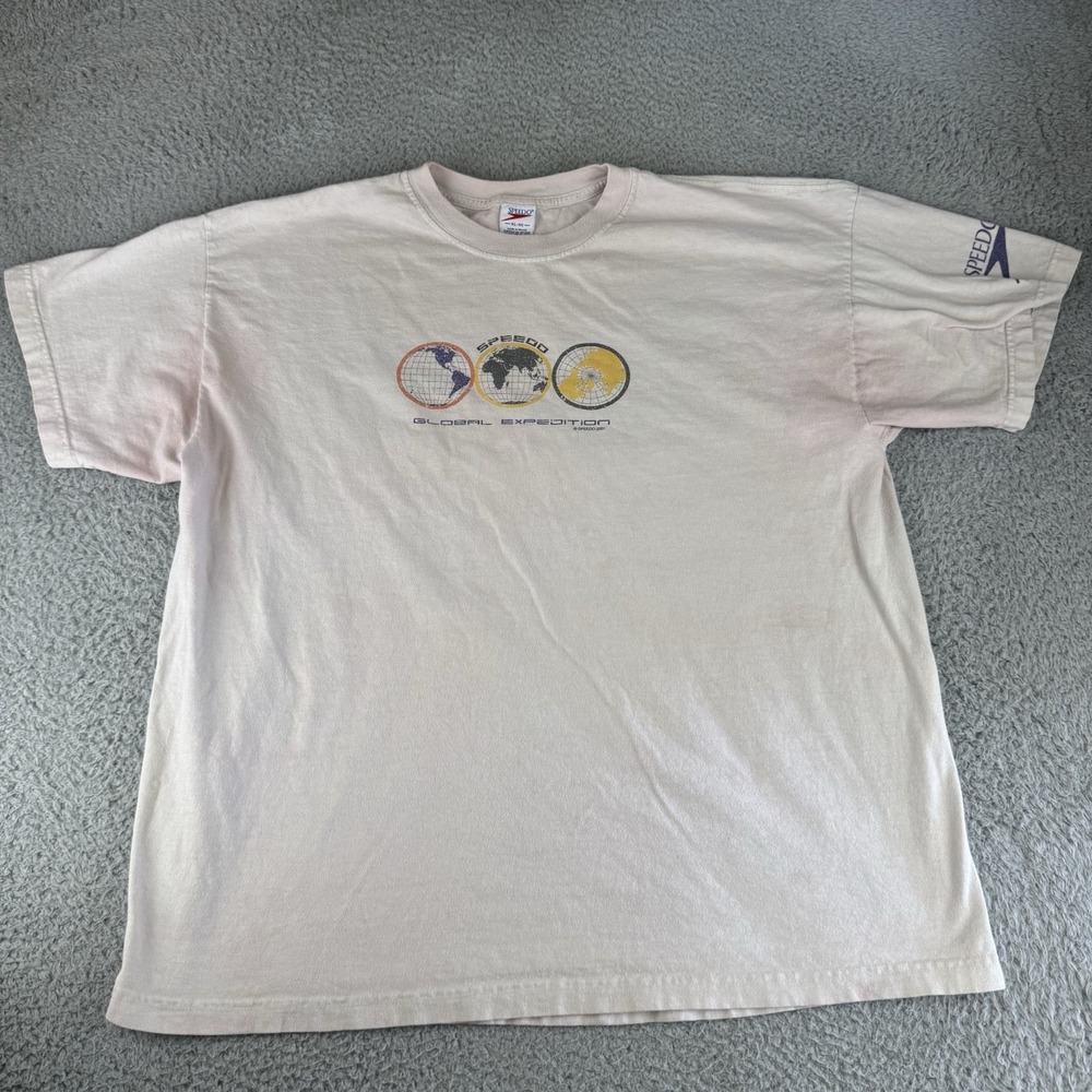 Speedo Mens Xl Global Expedition Graphic T Shirt‎ Vintage Y2K 2000s Skate Surf